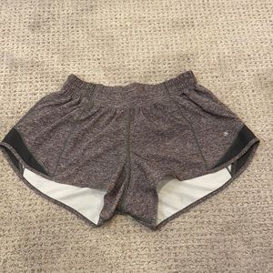Heathered Grey Lululemon Hotty Hot Shorts Size 4